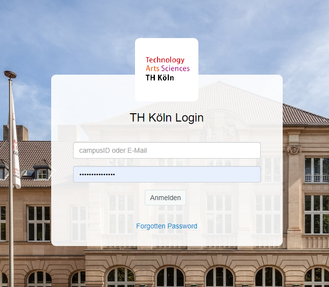 Screen-Shot Campus ID-Center Login